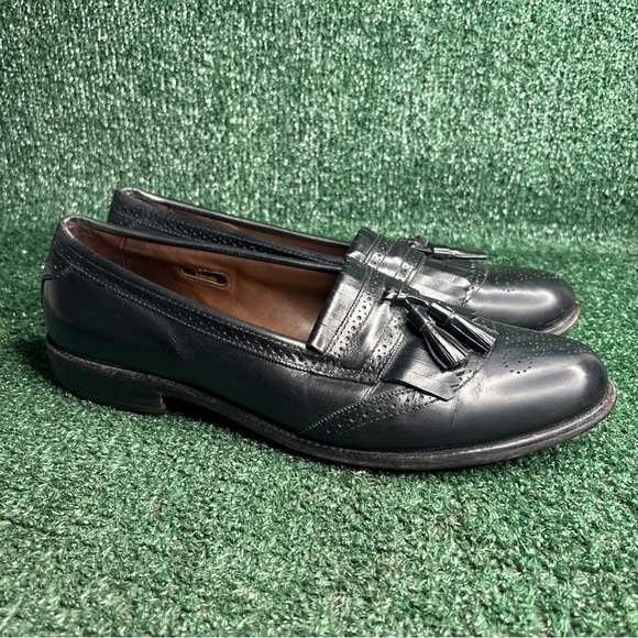 Allen Edmonds Bridgeton Black Leather Tassel Loafers Dress Shoes Mens 11.5 B main image 9